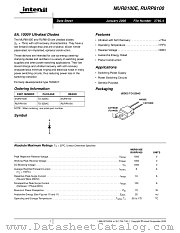 MUR8100E datasheet pdf Intersil