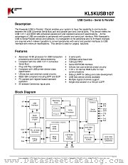 KL5KUSB107 datasheet pdf Kawasaki LSI