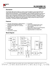 KL5KUSB115 datasheet pdf Kawasaki LSI