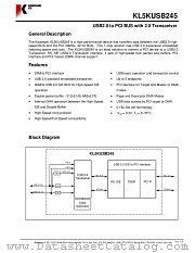 KL5KUSB245 datasheet pdf Kawasaki LSI
