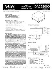 DAC2815DE datasheet pdf M.S. Kennedy Corp.