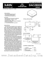 DAC2815SE datasheet pdf M.S. Kennedy Corp.