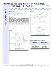 AMC-151SMA datasheet pdf MA-Com