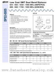 DP52-0005 datasheet pdf MA-Com