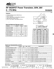 DU2820S datasheet pdf MA-Com
