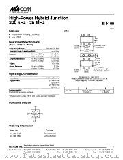 HH-108BNC datasheet pdf MA-Com