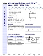 MA4EX240H-1225 datasheet pdf MA-Com