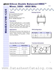 MA4EX370M-1225T datasheet pdf MA-Com