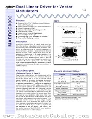 MADRCC0002TR datasheet pdf MA-Com