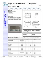 MAMXES0075 datasheet pdf MA-Com