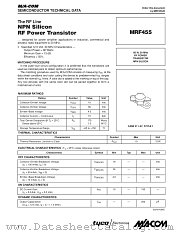 MRF455 datasheet pdf MA-Com