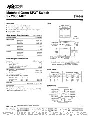 SW-241 datasheet pdf MA-Com