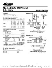 SW-333 datasheet pdf MA-Com