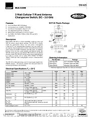SW-425 datasheet pdf MA-Com
