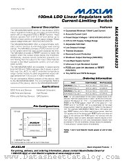 MAX4833EUT30BD3-T datasheet pdf MAXIM - Dallas Semiconductor