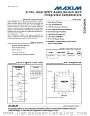 MAX4855ETE datasheet pdf MAXIM - Dallas Semiconductor