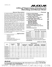MAX6319MHUK39A-T datasheet pdf MAXIM - Dallas Semiconductor