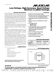 MAX6709LUB datasheet pdf MAXIM - Dallas Semiconductor