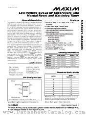 MAX6821ZUK-T datasheet pdf MAXIM - Dallas Semiconductor