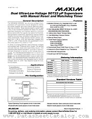 MAX6831SVUT-T datasheet pdf MAXIM - Dallas Semiconductor