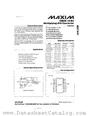 MX7541SQ datasheet pdf MAXIM - Dallas Semiconductor