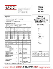 ER301A datasheet pdf MCC