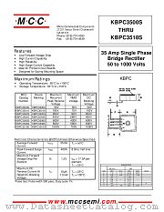 KBPC3502S datasheet pdf MCC