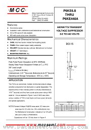 P6KE440C datasheet pdf MCC