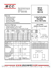 SK110 datasheet pdf MCC