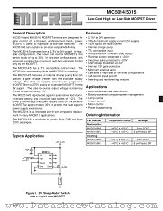 MIC5015 datasheet pdf Micrel Semiconductor