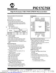 PIC17C756T-33I/JW datasheet pdf Microchip
