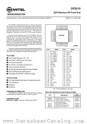GP1020 datasheet pdf Mitel Semiconductor