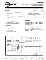 MH89793 datasheet pdf Mitel Semiconductor
