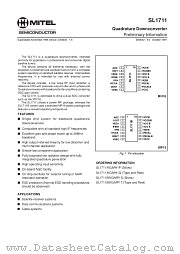 SL1711MP1S datasheet pdf Mitel Semiconductor