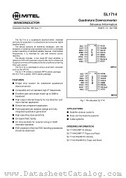 SL1714MP1S datasheet pdf Mitel Semiconductor