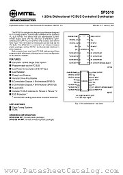 SP5510 datasheet pdf Mitel Semiconductor