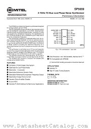 SP5659MP1T datasheet pdf Mitel Semiconductor