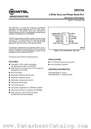 SP5748 datasheet pdf Mitel Semiconductor
