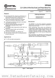 SP5848 datasheet pdf Mitel Semiconductor