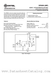 SP8904MP1T datasheet pdf Mitel Semiconductor