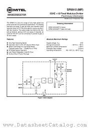 SP8910 datasheet pdf Mitel Semiconductor