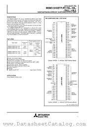 M5M51016RP-10L datasheet pdf Mitsubishi Electric Corporation