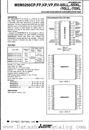 M5M5256CVP-55LL datasheet pdf Mitsubishi Electric Corporation