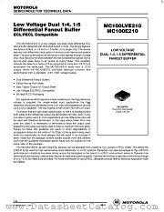 MC100LVE210 datasheet pdf Motorola