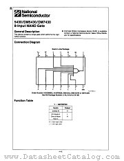DM7430N datasheet pdf National Semiconductor
