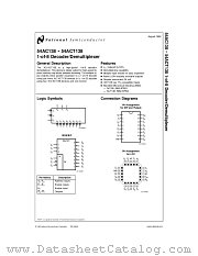 54ACT138MDA datasheet pdf National Semiconductor