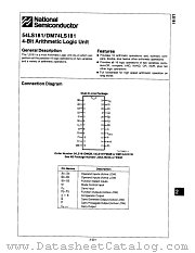 54LS181DMQB datasheet pdf National Semiconductor