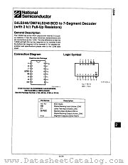 54LS248FMQB datasheet pdf National Semiconductor