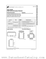 74F280SJ datasheet pdf National Semiconductor