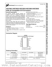 ADC0804LCVX datasheet pdf National Semiconductor